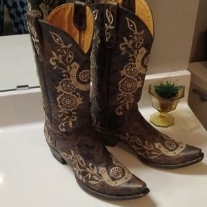 Old Gringo Women's Lucky Western Boots, Embroidered, crystals  size 9.5